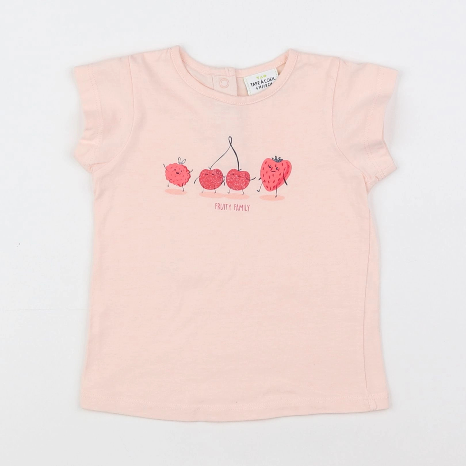 Tape à l'oeil - tee-shirt rose - 6 mois